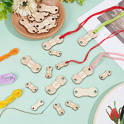 Reusable Wooden Temperature Blanket Buttons&nbsp;AJEW-BC0008-13