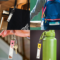 PU Leather & Cotton Name Marker Keychain&nbsp;AJEW-WH0514-001