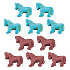 20Pcs 2 Colors Synthetic Turquoise Dyed Horse Beads&nbsp;G-TA0003-18C