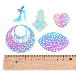 201 Stainless Steel Filigree Pendants&nbsp;STAS-MSMC002-09
