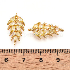 Brass Micro Pave Cubic Zirconia Pendants&nbsp;KK-N261-95A-G