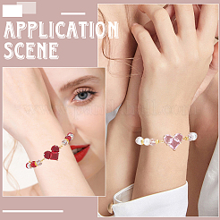 4Pcs 2 Colors Brass Pave Cubic Zirconia Connector Charms&nbsp;KK-BBC0018-42G