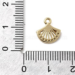 Brass Micro Pave Cubic Zirconia Pendants&nbsp;KK-A275-30G