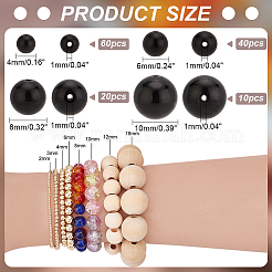 130Pcs 4 Style Natural Obsidian Beads Strands&nbsp;G-PH0002-48