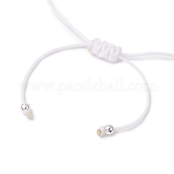 Adjustable Dyed Synthetical Turquoise Beaded Braided Bead Bracelets for Women&nbsp;BJEW-JB11805-02