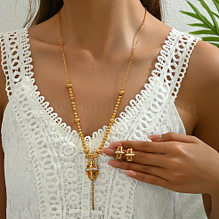 Bohemian Vintage Alloy Earrings & Necklaces Sets with Colorful Rhinestones and Tassels&nbsp;PH5117