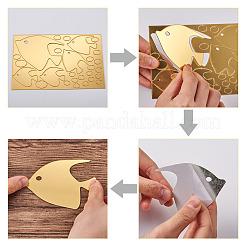 3 Sets 3 Style Fish Acrylic Mirror Wall Stickers&nbsp;DIY-CF0001-02A