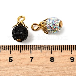 24Pcs 12 Colors Polymer Clay Rhinestone Beaded Pendants&nbsp;PALLOY-PH01793