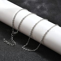 Non-Tarnish 304 Stainless Steel Cable Chain Necklace&nbsp;STAS-T040-PJ204-50