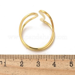 304 Stainless Steel Cuff Rings&nbsp;RJEW-C124-06A-G