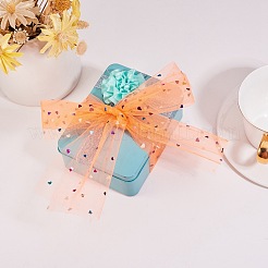 Heart Glitter Sequin Deco Mesh Ribbons&nbsp;OCOR-BC0007-09