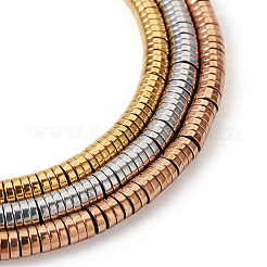 3 Strands 3 Colors Electroplated Non-magnetic Synthetic Hematite Beads Strands&nbsp;G-TA0001-33