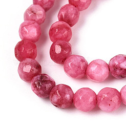 Dyed Natural White Jade Beads Strands&nbsp;G-T139-4mm-60-08
