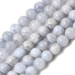 Natural Blue Lace Agate Beads Strands&nbsp;G-G346-A01-6mm