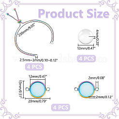 DIY Blank Dome Link Bracelet Making Kit&nbsp;DIY-UN0005-33