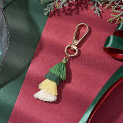 Christmas Theme Christmas Tree Polyester Cotton Tassel Pendant Decorations&nbsp;HJEW-JM02168