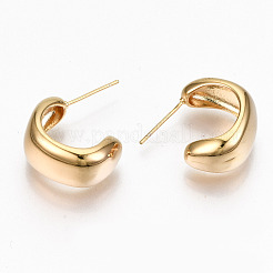 Brass Half Hoop Earrings&nbsp;X-KK-R117-036-NF