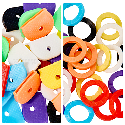 64Pcs 2 Styles PVC Plastic Nonslip Waterproof Reusable Key Sleeve&nbsp;AJEW-SP0002-73