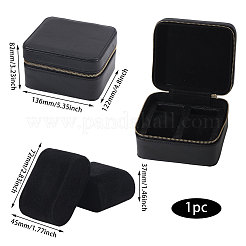 Imitation Leather Double Watch Storage Zipper Boxes&nbsp;CON-WH0089-227A