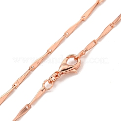 Triangle Brass Link Chain Necklaces for Women&nbsp;NJEW-G084-06RG