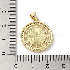 Brass Micro Pave Clear Cubic Zirconia Pendants&nbsp;KK-I708-04D-G