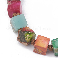 Natural Regalite/Imperial Jasper/Sea Sediment Jasper Braided Bead Bracelets&nbsp;BJEW-S135-010