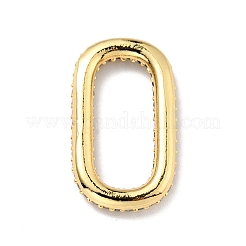 Rack Plating Brass Micro Pave Cubic Zirconia Linking Rings&nbsp;KK-D078-03G-04