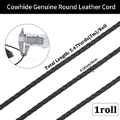 5M Round Braided Cowhide Letter Cord&nbsp;WL-GF0001-34A-03