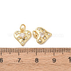 Brass Micro Pave Cubic Zirconia Pendants&nbsp;KK-D019-04G