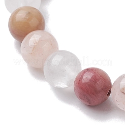 Natural Mixed Gemstone Round Beaded Stretch Bracelets for Women&nbsp;BJEW-JB10086-04