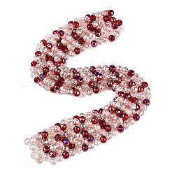 Electroplate Transparent Glass Beads Strands&nbsp;EGLA-Q135-8MM-C11
