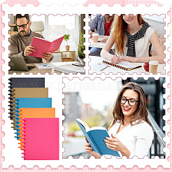 10Pcs 5 Colors Rectangle PP Plastic Binder Diary Notebook Cover&nbsp;AJEW-NB0009-35B
