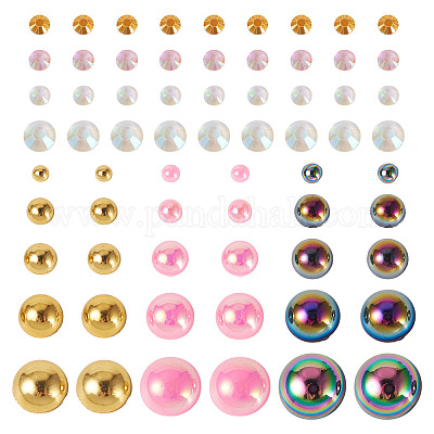 Half Round ABS Plastic Cabochons&nbsp;FIND-TAC0038-08C-1