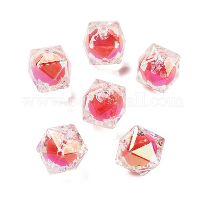 UV Plating Opaque Acrylic Beads&nbsp;OACR-S142-05A-1