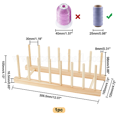16 Spools Solid Wood Thread Rack&nbsp;ODIS-WH0025-50-1