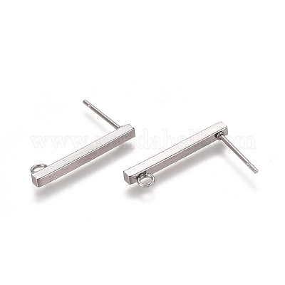 Non-Tarnish 304 Stainless Ear Stud Components&nbsp;STAS-M274-012A-P-1