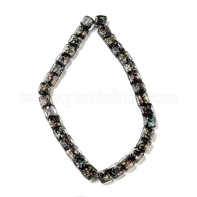 Handmade Dichroic Foil Glass Beads Strands&nbsp;DICH-U001-07H-1