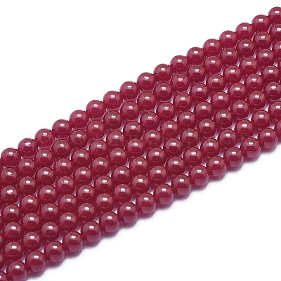 Lab Grown Red Corundum Beads Strands&nbsp;G-D0003-C21-A-1