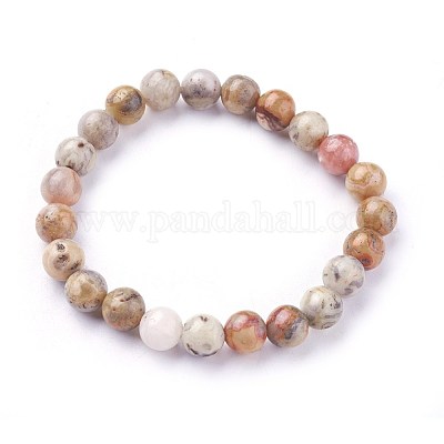 Natural Crazy Agate Beads Stretch Bracelets&nbsp;BJEW-F380-01-B06-1