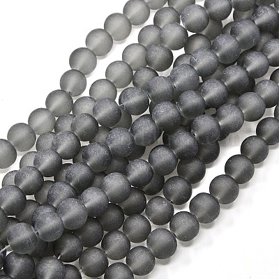 Baking Paint Transparent Glass Bead Strands&nbsp;GLAA-S031-4mm-12-1