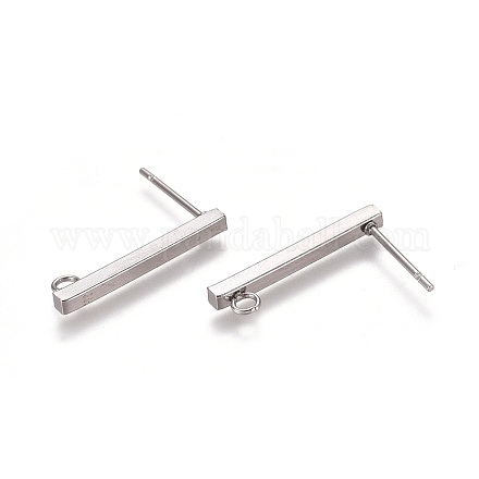 Non-Tarnish 304 Stainless Ear Stud Components&nbsp;STAS-M274-012A-P-1