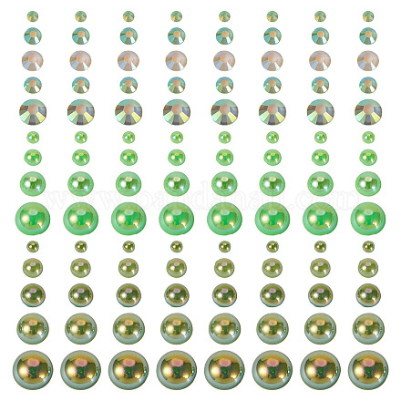 Half Round ABS Plastic Cabochons&nbsp;FIND-TAC0038-08F-1
