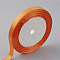 Single Face Satin Ribbon, Polyester Ribbon, Orange, 1/4 inch(6mm), about 25yards/roll(22.86m/roll), 10rolls/group, 250yards/group(228.6m/group)