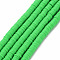 Handmade Polymer Clay Bead Strands, Heishi Beads, Disc/Flat Round, Lime Green, 6x0.5~1mm, Hole: 2mm, about 320~447pcs/strand, 15.74 inch~16.92 inch