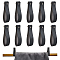 PU Leather Bag Handles, Rectangle, Black, 266x25x2mm, Hole: 3mm