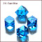 K9 Glass, Imitation Austrian Crystal Beads, Grade AAA, Faceted, Cornerless Cube Beads, Dodger Blue, 4x4x4mm, Hole: 0.7~0.9mm