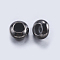 Brass Beads, Rondelle, Gunmetal, 6x3.6mm, Hole: 3mm