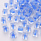 Transparent Acrylic Beads, Cube, Royal Blue, 8x7.5x7.5mm, Hole: 1.8mm, about 900pcs/500g