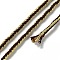 14M Two Tone Polyester Braided Cord, Round, Coconut Brown, 2.5mm, about 15.31 Yards(14m)/Roll