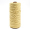 Cotton String Threads, Macrame Cord, Decorative String Threads, for DIY Crafts, Gift Wrapping and Jewelry Making, Champagne Yellow, 3mm, about 109.36 Yards(100m)/Roll.